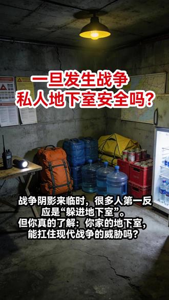 一旦发生战争私人地下室安全吗 ? #居安思危 #未雨绸缪 #有备无患 #应急储备 #战争