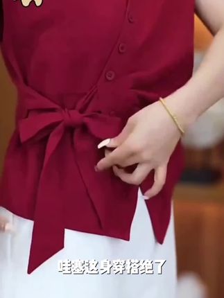 【48小时发货】洋气减龄设计感系带衬衫女2025夏季新款收腰小衫上衣
