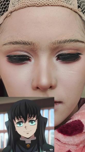 【鬼灭之刃——时透无一郎】少年感眼妆cos分享 #时透无一郎 #鬼灭之刃 #无一郎 #妆娘 #北京