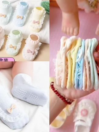 新生婴儿袜子无骨可爱短袜宝宝夏季棉袜薄款蝴蝶结花边袜学步袜子#新生儿袜子#爆款热卖中 #夏季棉袜 #学步袜 #源头实力厂家