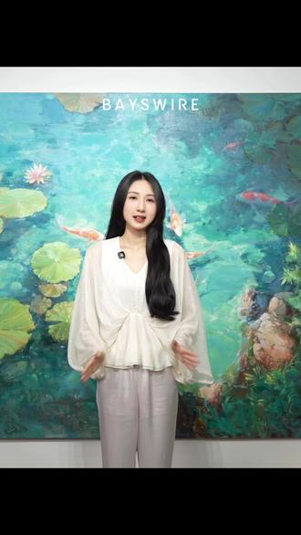 吴晓娜 | 小石潭记 #手绘油画 #清泉石上流 #池鱼思故渊 #装饰画 #锦鲤