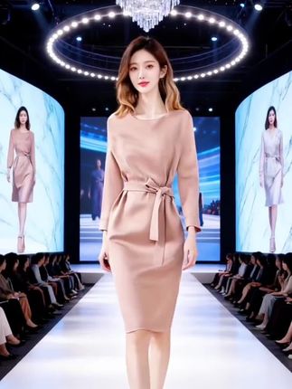 绝美粉色轻奢连衣裙#女神 #气场全开 #爱了爱了 #优雅气质 #女神范