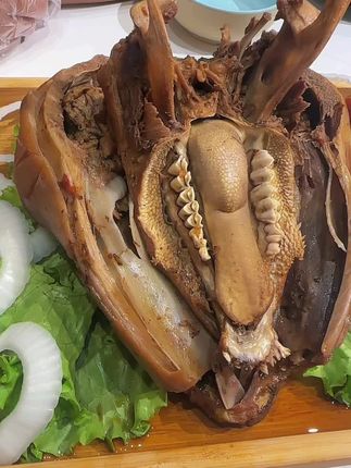#羊头#浇给#麻辣羊头