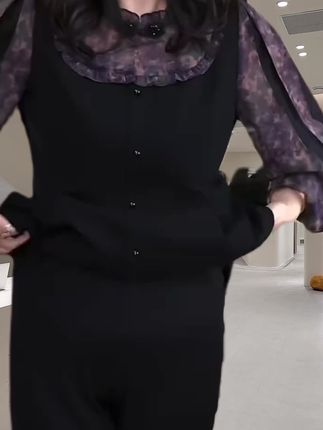 丹思慕秋季新款大码女装洋气气质花边显瘦遮肉收腰衬衫长袖251170#穿出高级感 #显高显瘦 #气质穿搭 #遮肚子藏肉 #宽松遮肚