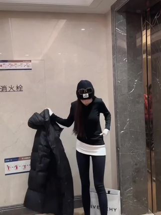 假两件磨毛内搭打底衫女秋冬新款高级感中长款搭配鲨鱼裤拼接上衣 #谁穿谁好看 #内搭外穿都好看 #遮肉显瘦 #穿出高级感 #打底衫