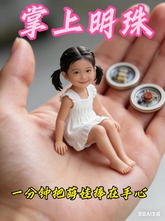 #豆包ai#豆包出大片有两把刷子#豆包图生图#手心里的宝宝