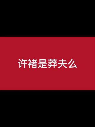 许褚是莽夫么?切勿把历史人物脸谱化! #历史
