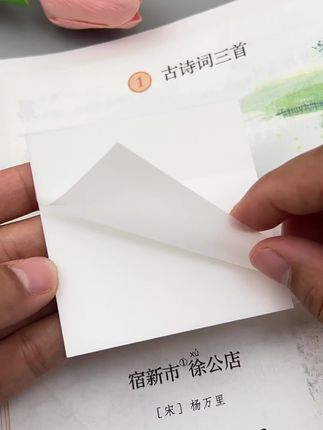 透明便签贴纸用它在课本上做笔记,不脏书本不留胶,书本整洁又干净#透明便签纸