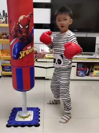 儿童拳击沙袋家用立式沙包散打拳靶小孩搏击跆拳道不倒翁训练器材