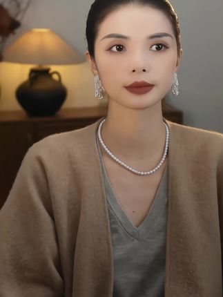 JUNMU复古法式满天星珍珠耳环流苏烟花珍珠耳钉手工珍珠耳饰 #法式耳饰#满天星#耳钉#手工珍珠耳饰#耳饰