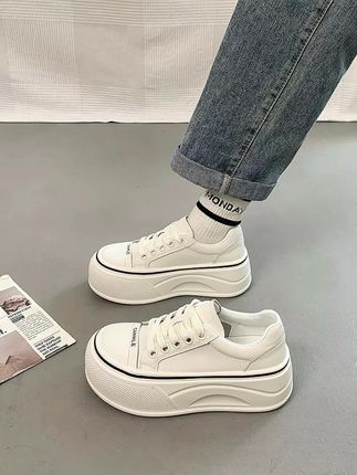 休闲百搭厚底板鞋#好穿不累脚 #舒适百搭 #显高显瘦显腿长