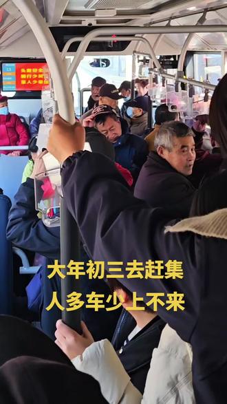 大年初三去赶稻地集,哇!可了不得了!#公交车 #赶大集 #随拍