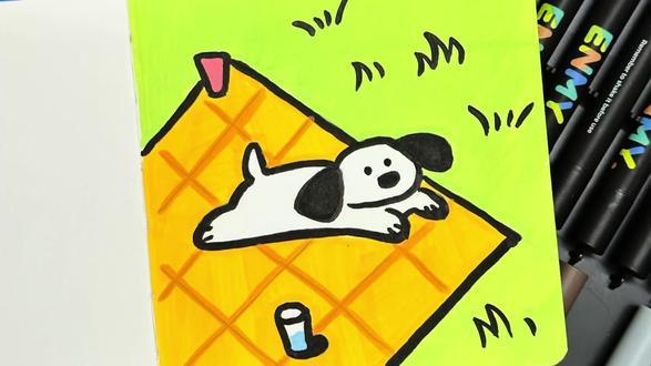 野餐小狗人人都能学会,快来交作业吧#简笔画 #我的人间记录 #上热门🔥 #真实生活记录