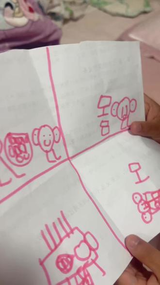 时常感叹一转眼手心的小娃娃已经可以有逻辑的画出一幅思维导图,分画面在进行的故事,她都可以一一用画笔描绘出来~真好,希望可以一直这样画下去,画出她认为美好的画面✍️#可爱手绘故事 #童年趣事日记分享 #画画 #思维导图