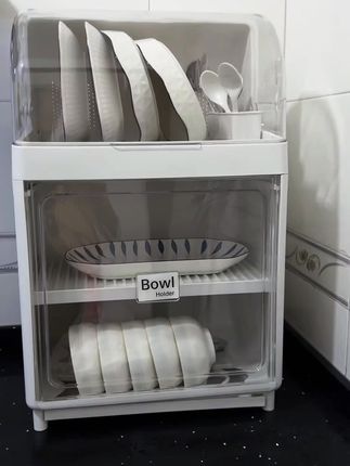 厨房蟑螂多的一定要看看这款碗碟柜,自带防尘防虫柜门,还能轻松摆放各类碗碟和厨具#碗碟柜 #厨房收纳#收纳与整理