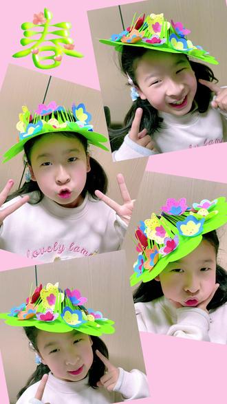 🌱春天来报到!和孩子一起动手,用卡纸做一顶专属春日小花帽👒简单又出片~#手工diy #亲子手工 #春天手工 #帽子手工 #创意手工