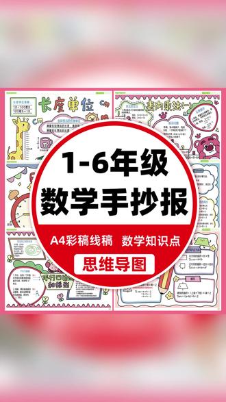 小学数学手抄报模板一二三四五六年级数学知识点小学生趣味学数学#小学数学 #手抄报模板 #趣味学习 #数学知识点 #小学生读物