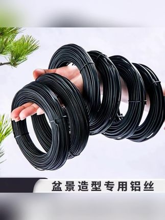 盆景造型专用铝丝软铝线蟠扎盆景制作中小定型盘扎扎丝园艺黑铝条#盆景固定铝丝 #手工铝丝盆景 #园艺生活