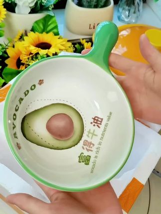 天啊,这也太可爱了吧#釉下彩餐具 #颜值餐具 #米饭碗 #盘子 #汤碗