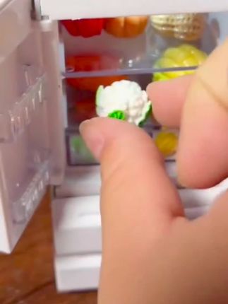 带灯微缩1:12娃娃屋迷你家电模型厨房场景过家家冰柜冰箱#过家家酒#冰箱#迷你冰箱#带灯冰箱@DOU+上热门 @DOU+小助手 @DOU+好生意