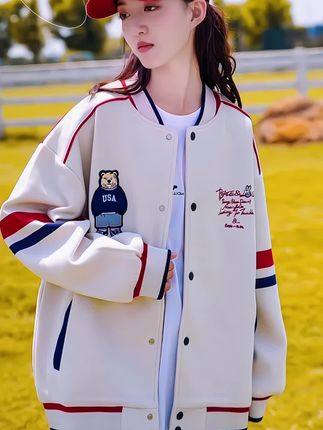 #不一样的风格不一样的感觉 #女童穿搭 #高品质童装 少女春秋季外套2025新款韩版休闲春装女大童洋气宽松初中生棒球服