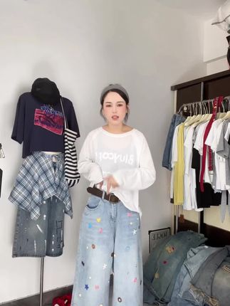 #夏季新款 七分牛仔裤#穿搭 #小个子穿搭 #牛仔裤 #ootd穿搭