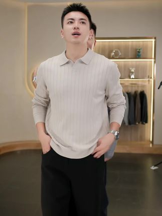 爆款条纹毛衣打底,海鸥领超流行,老钱风松弛感满满,上新特价,拼手速#毛衣 #打底衫 #秋冬穿搭 #品质男装 #说好的随便穿穿去看秀