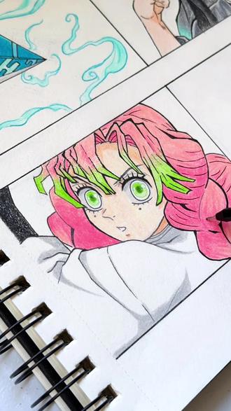 “比眼泪更先流出来的是蜜璃的勇气”
#鬼灭之刃 #蜜璃 #鬼灭绘画 #蜜璃手绘 #动漫手绘