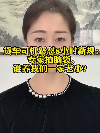 货车司机怒怼8小时新规:专家拍脑袋,谁养我们一家老小? #货运 #运输 #卡友