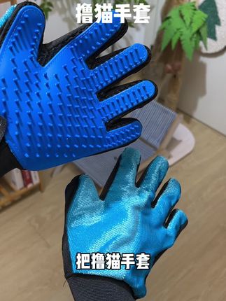 撸猫手套变成双面的了,一边撸猫还能一边去浮毛,反过来背面还成了刷毛器,摸到哪刷到哪#萌宠好物 #撸猫手套 #猫玩具 #浮毛梳