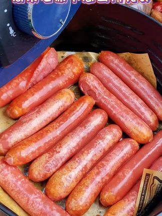 台湾热狗肠台式风味火腿肉肠空气炸锅手抓饼原味香肠商用批发摆摊#火腿肠 #火腿肠新吃法 #火腿肠的神仙吃法 #香肠 #烤肠
