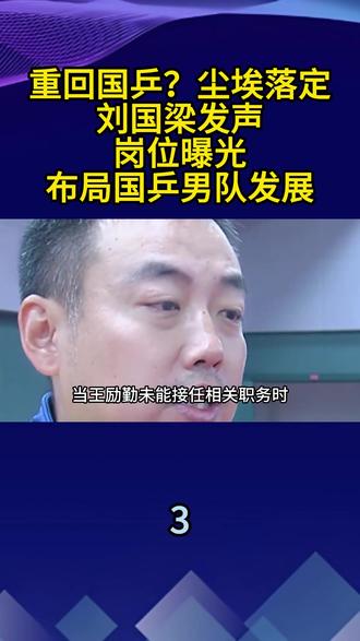 重回国乒?尘埃落定,刘国梁发声,岗位曝光,布局国乒男队发展#刘国梁