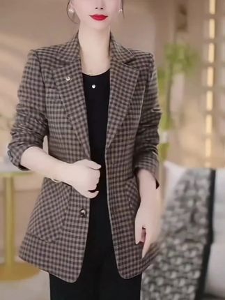 小西装外套春秋韩版修身休闲秋季西服上衣百搭#穿出高级感#品质女装#简约大气#通勤搭配#西装外套