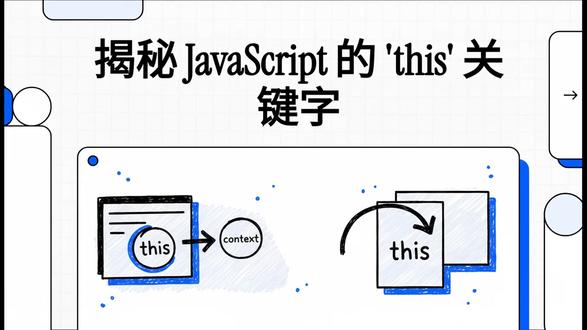 深入理解 JavaScript 的 this:从困惑到掌握 在 JavaScript 中,this 关键字是一个核心但常常令人困惑的概念。它的值并非在定义时确定,而是取决于函数被调用的方式。理解 this 的绑定规则,是成为 JavaScript 开发者的关键一步。
本文将带你厘清 this 的指向迷雾:
全局环境:在函数外部,this 默认指向全局对象(如浏览器的 window)。
函数内部:它的值动态变化。当函数作为对象的方法被调用时,this 指向该对象。
严格模式的影响:在严格模式下,函数内的 this 默认为 undefined,防止意外指向全局对象。
传统解决方案:通过将外部的 this 赋值给 that 或 self 变量,来在嵌套函数中保留原始上下文。
ES6 箭头函数:它不绑定自己的 this,而是捕获其所在上下文的 this 值,极大地简化了内部函数的上下文处理。
尽管 this 的灵活性有时会像一个“笑话”般让人抓狂,但掌握其规则后,你便能写出更清晰、健壮的代码。让我们开始探索,彻底征服 this!#图解transformer #JavaScript #javascript教程 #javascript入门到精通 #javascript百炼成仙