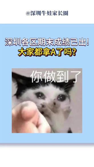 深圳各区期末成绩已出!大家都拿A了吗? 深圳各区期末成绩已出!情况如何,评论区分享一下!#深圳各区期末 #深圳期末考试 #深圳小学生