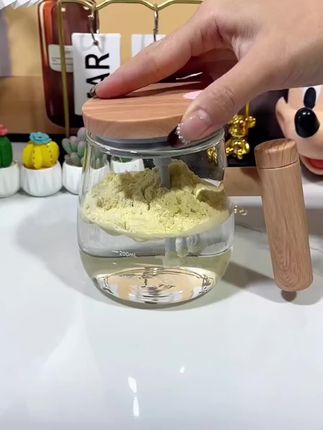 加厚玻璃搅拌咖啡杯自动冲泡速溶咖啡牛奶豆奶办公室水杯子带盖#搅拌杯 #自动冲泡杯 #加厚玻璃咖啡杯 #自动搅拌杯 #办公室水杯