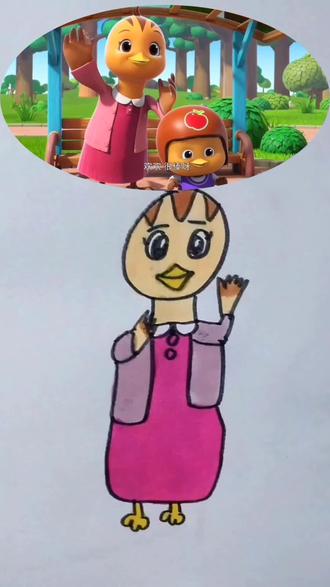 萌鸡小队简笔画#简笔画 #创意儿童画 #动画