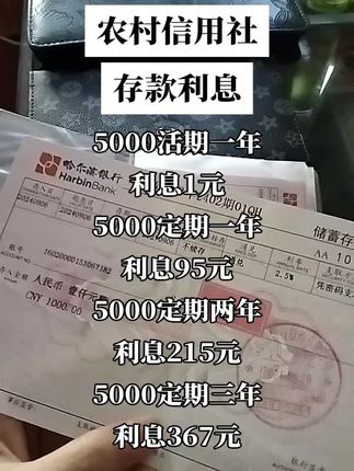 #农村信用社存款利息利率#定期存款#存钱#存单夹#存单收纳本
