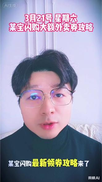 ¥Q0gLUA0SZgj¥/ HU7405 3月20
号星期五 淘宝闪购外卖券领券入口教程!
淘宝闪购优惠券领取教程!还不会的宝子
抓紧跟上!#外卖优惠券在哪领#外卖优惠
券#淘宝闪购外卖#淘宝闪购外卖券领取入口
#淘宝闪购