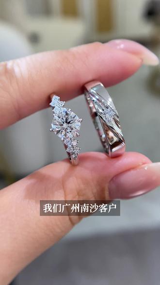 客定柏林情书对戒分享~热门钻戒款式哦!! #柏林情书 #天然钻石 #广州钻戒定制 #广州培育钻石 #培育钻石