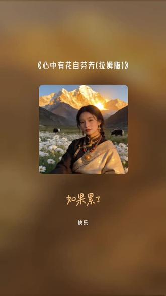 喜欢吗,这首歌叫做 心中有花自芬芳(拉姆版)#全民k歌 #唱歌不孤单
