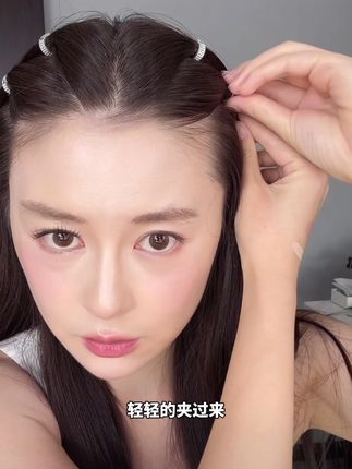 虞书欣Jennie同款圆形金属发扣刘海发夹女前额侧边夹水钻发卡头饰#韩系发型 #发饰#发饰发夹 #高颅顶 #发饰头饰真的很加分
