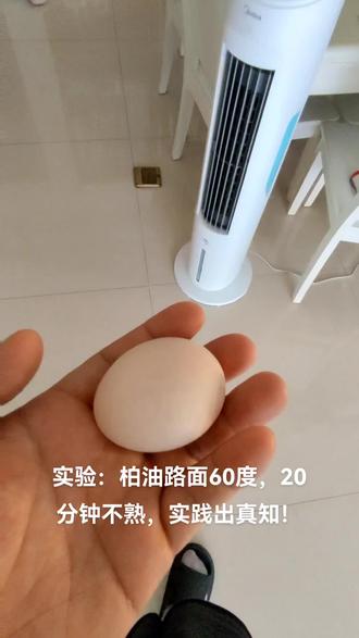 实验:温度低于100度鸡蛋煎不熟