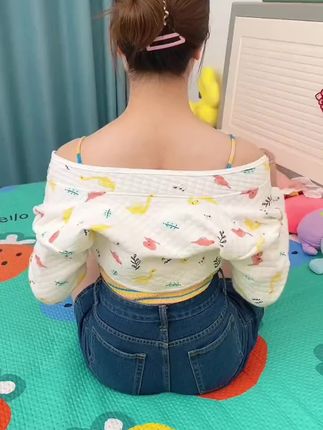 彩棉护肩颈椎坎肩,女士产妇坐月子睡觉保暖,披肩膀肩周防寒四季穿很合适#披肩 #护肩保暖 #宝妈推荐 #长袖护肩#护肩小坎肩