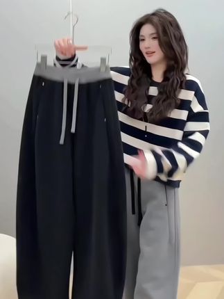 #运动休闲裤#阔腿裤#时尚女裤推荐#女裤推荐