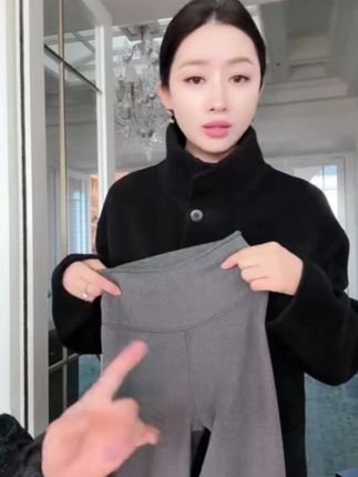 #打底裤 #强烈推荐 杨圣坤2025新品冬季千金裤'天丝羊毛混纺修身显瘦打底裤#显瘦穿搭 #显瘦显高显腿长 #裤子