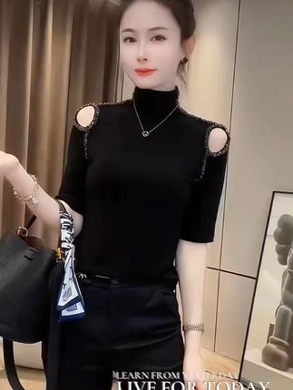 #谁穿谁好看 #早秋新款 #洋气小衫 #抖音商城浪漫七夕节 #时尚百搭