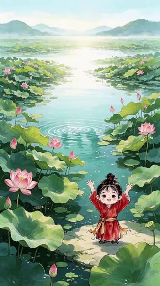 🍃“江南可采莲,莲叶何田田。”
千年前的一池荷塘,被小丹画进了动画里。#经典国学启蒙 #国风动画 #国风动漫 #古文配画 #江南