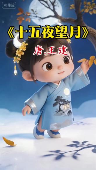 #粉丝一千万 #原创动画 #幼儿启蒙 #古诗词#《十五夜望月》