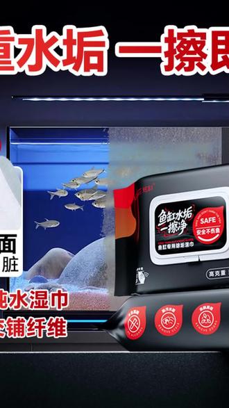 鱼缸专用除垢湿巾,安全不伤鱼,实测清洁水垢效果极佳,搭配磁力刷清洁更轻松,现在买两包送一包还送一块儿擦缸布! #鱼缸水垢 #鱼缸水垢怎么去除 #鱼缸除垢湿巾 #鱼缸水垢清洁剂 #鱼缸清洁